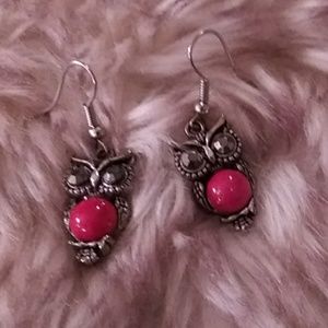 NWOT Red jewel owl set 3 pc